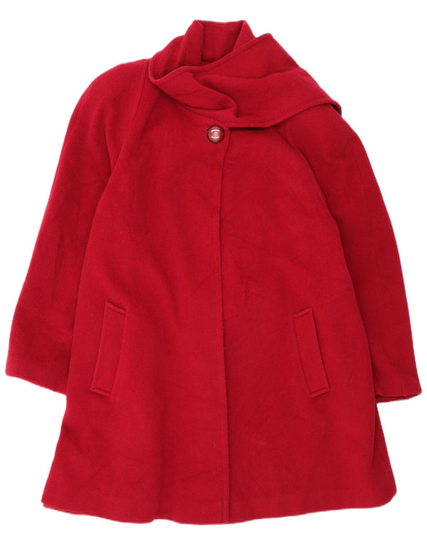 Fiorella Rubino Manteau coupe ample pour femme UK 16 Grande laine bordeaux