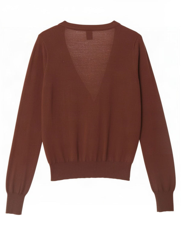 Gap Cardigan Femme Pull UK 16 Large Marron Coton