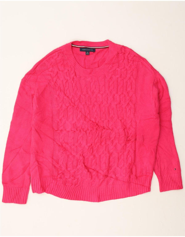 Tommy Hilfiger Pull ras du cou pour femme UK 18 XL Acrylique rose
