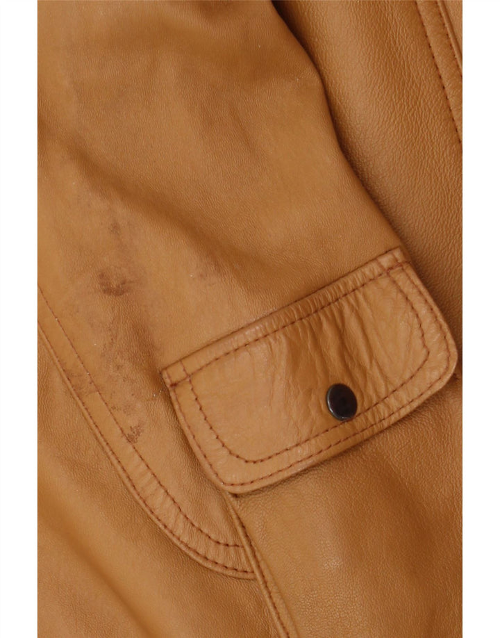 Pointers Veste en cuir coupe ample pour homme UK 38 Cuir marron moyen