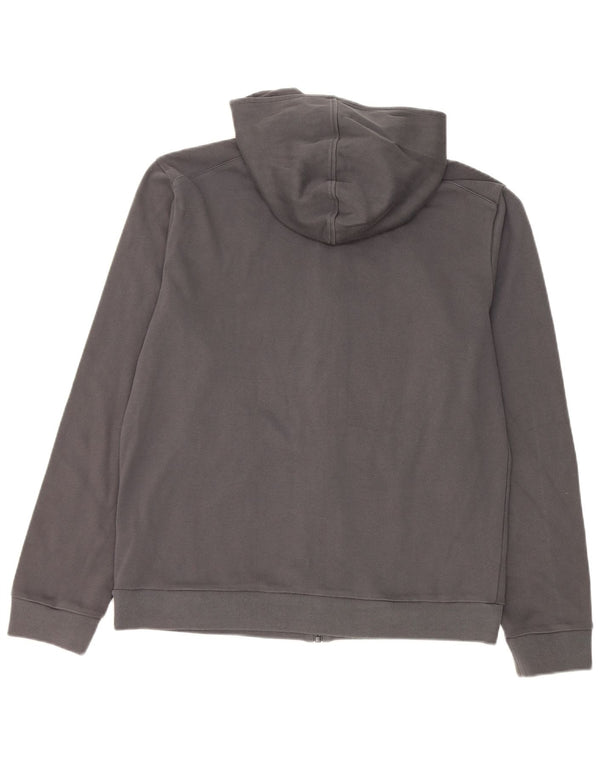 Hugo Boss Pull à capuche zippé XL en coton gris pour homme