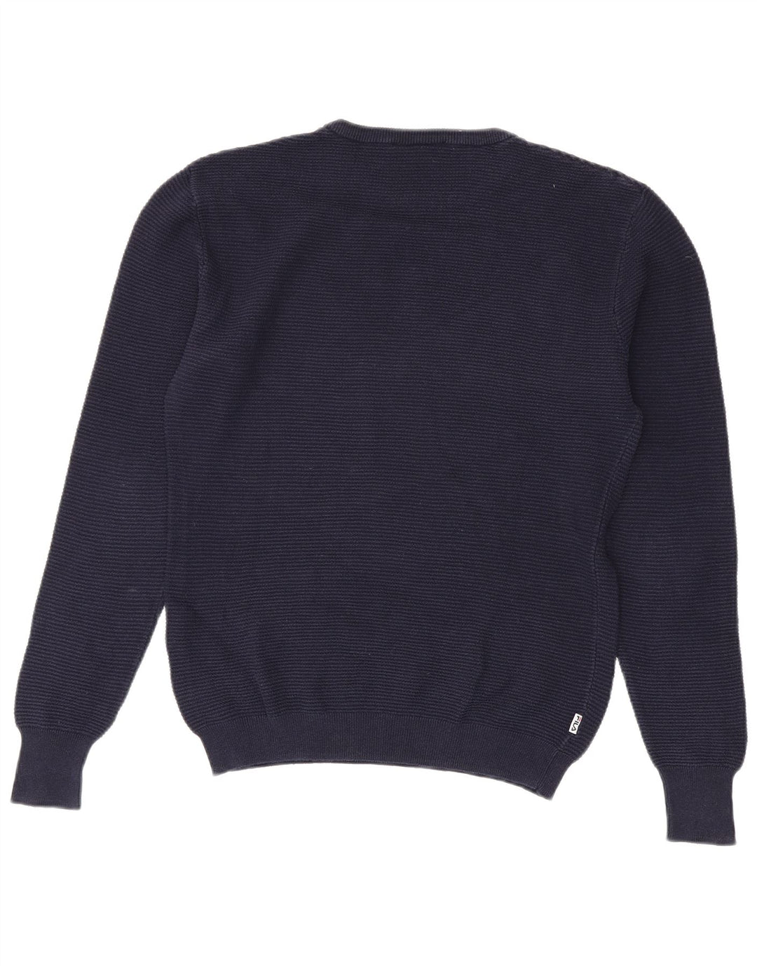 FILA Pull à col rond pour homme en coton bleu marine Small