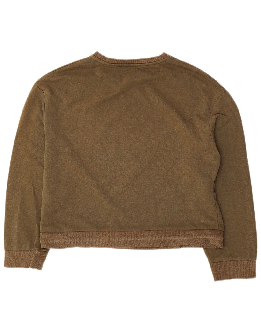 Zara Sweat-shirt surdimensionné pour femme UK 10 Petit coton kaki