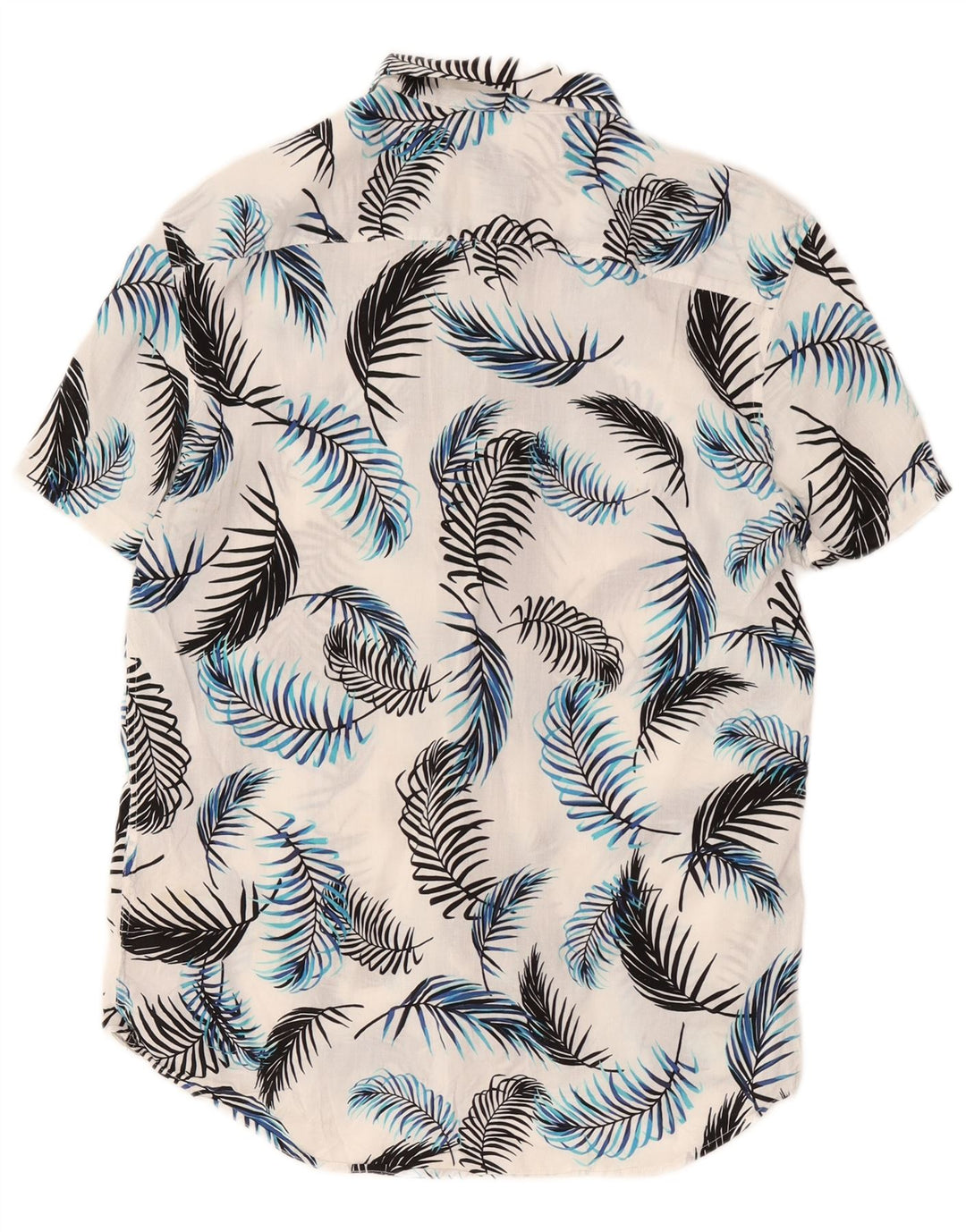 Jack Wills Chemise à Manches Courtes Homme Blanc Floral Viscose
