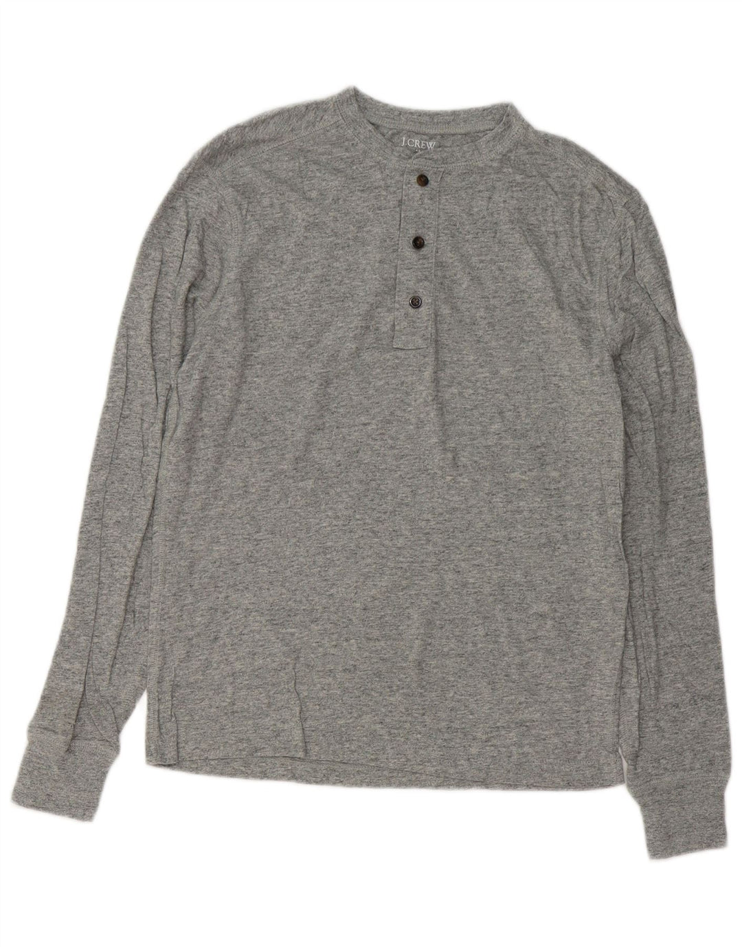 J. CREW Haut Homme Manches Longues Petit Coton Chiné Gris