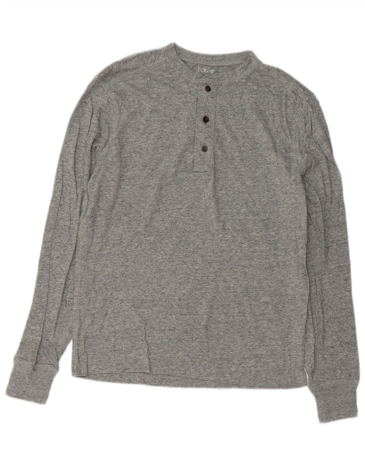 J. CREW Haut Homme Manches Longues Petit Coton Chiné Gris