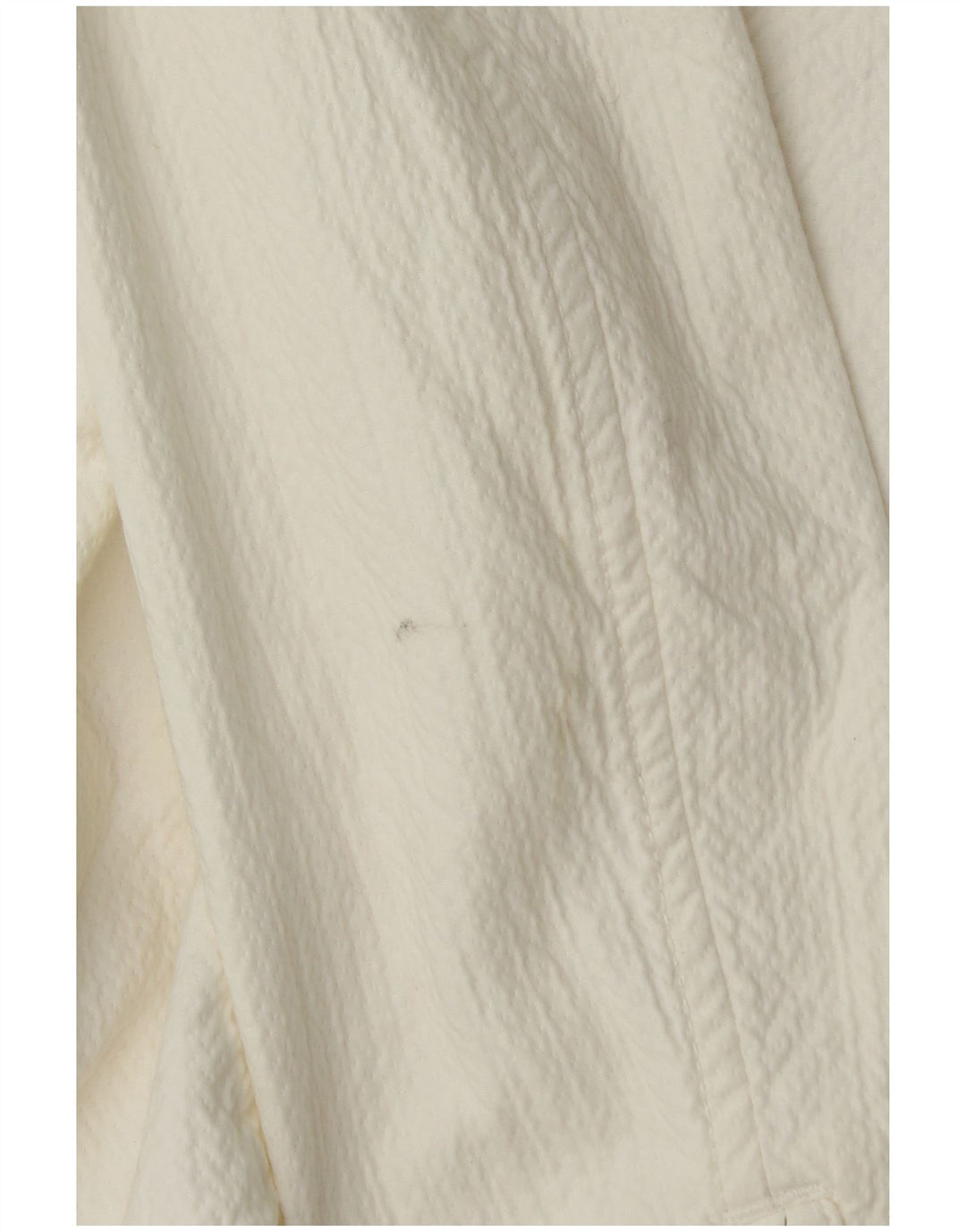 ZARA Womens Crop Oversize Bomber Jacket UK 10 Petit Blanc Cassé Géométrique