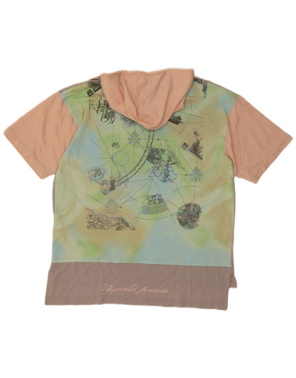 Gabriella Frattini T-shirt graphique à capuche pour homme XL Gris Colorblock