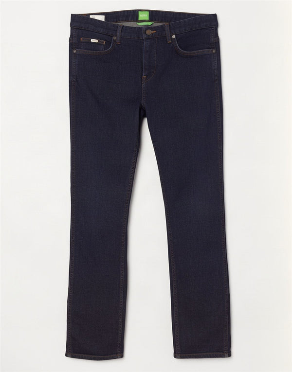 Hugo Boss Jean droit stretch W32 L30 bleu marine en coton pour homme