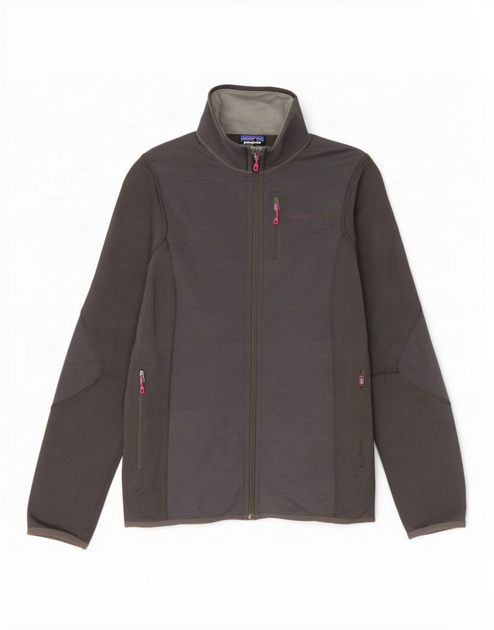 Patagonia Veste de survêtement pour femme UK 16 Large Gris Colorblock