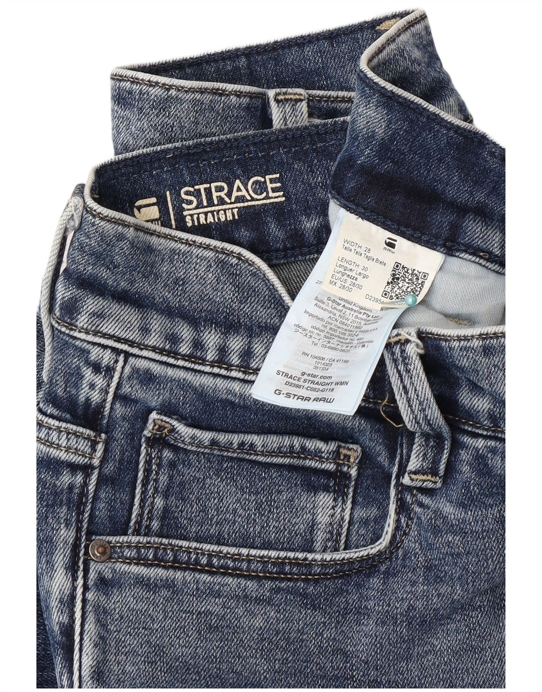 G-Star Jean droit homme W28 L30 bleu coton