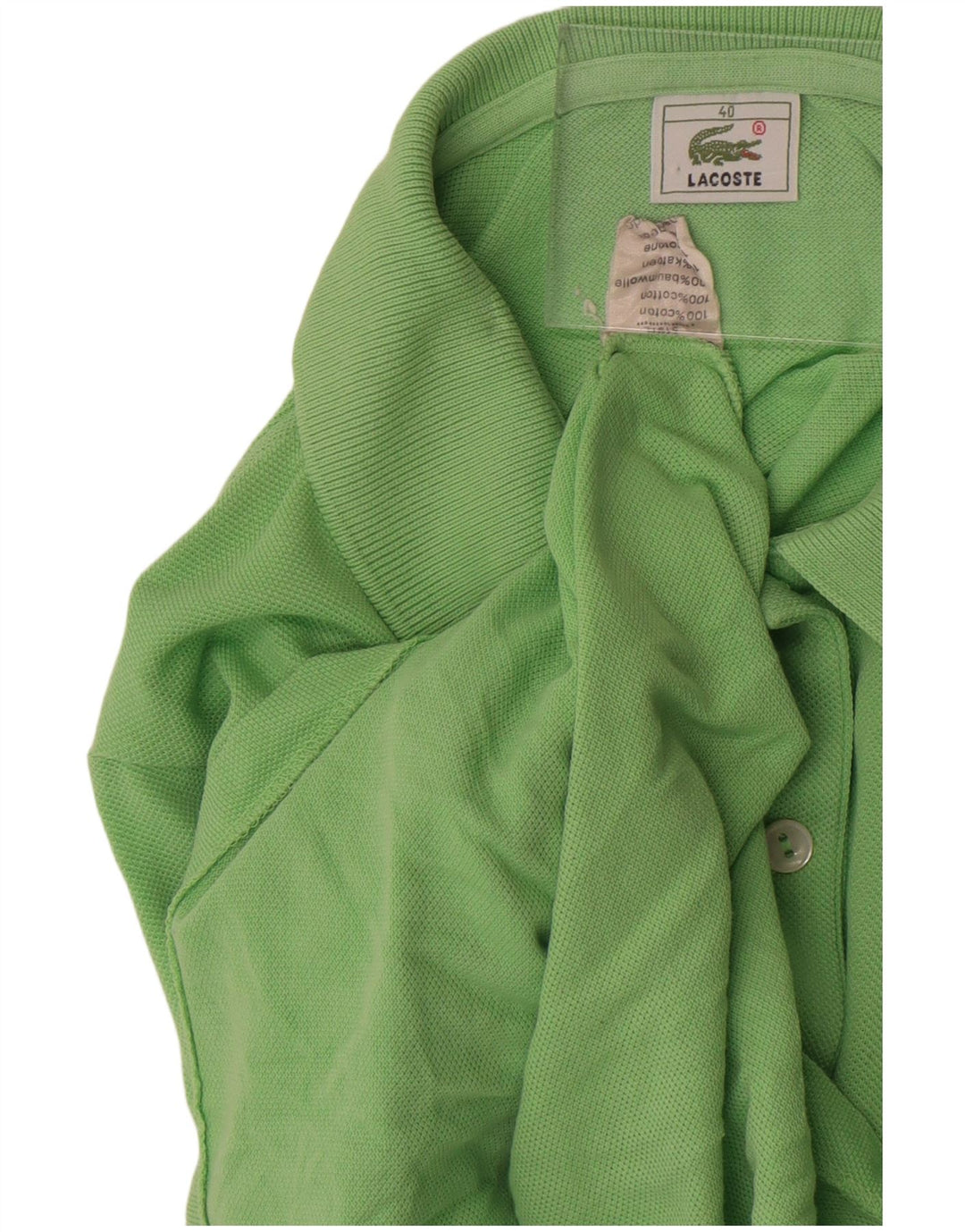 Lacoste Womens Crop Polo Taille 40 Coton vert moyen