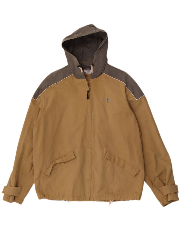 North Sails Veste coupe-vent à capuche pour homme UK 42 XL Marron Colourblock