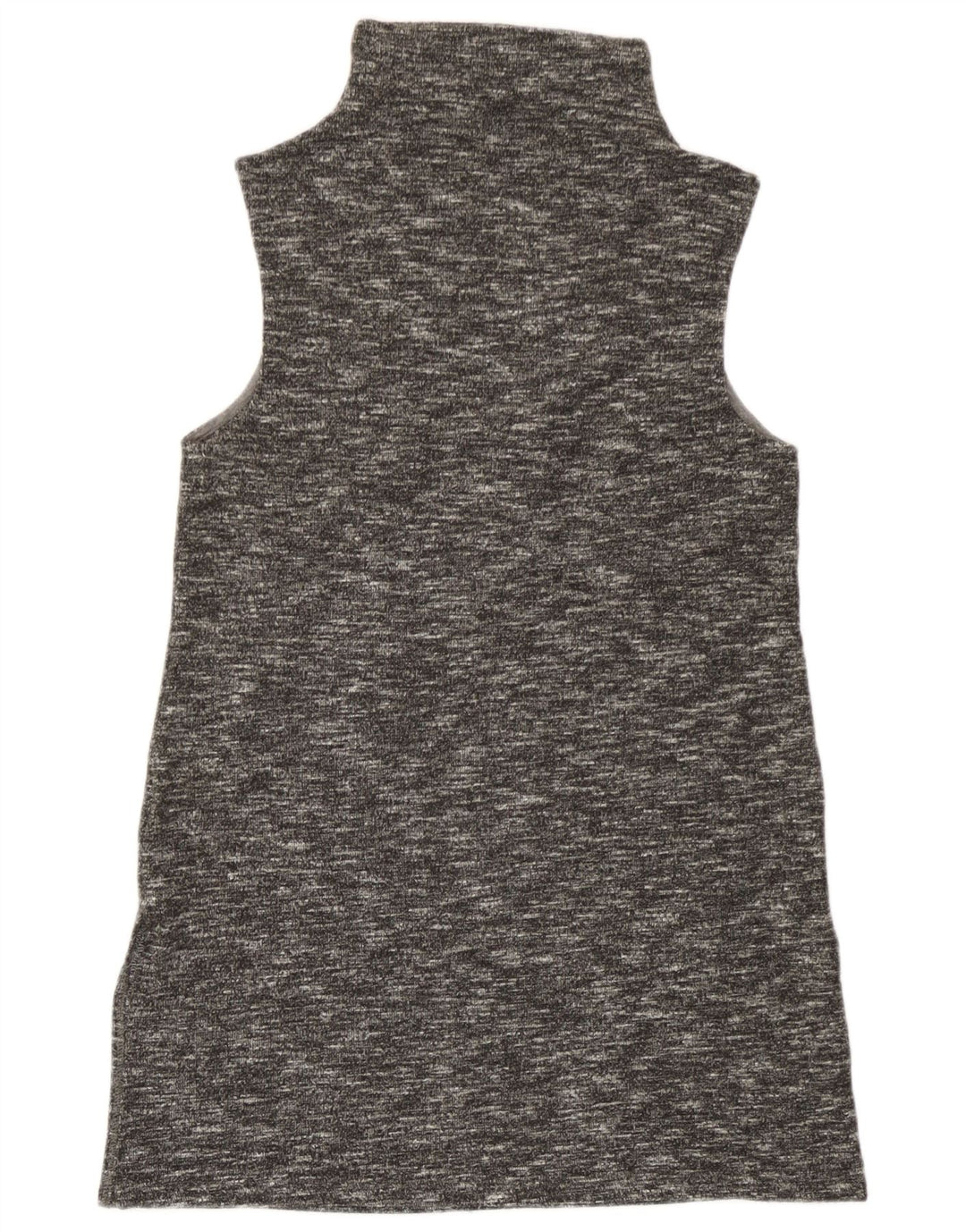 Benetton Robe droite sans manches pour femme UK 8 Petit Gris Moucheté
