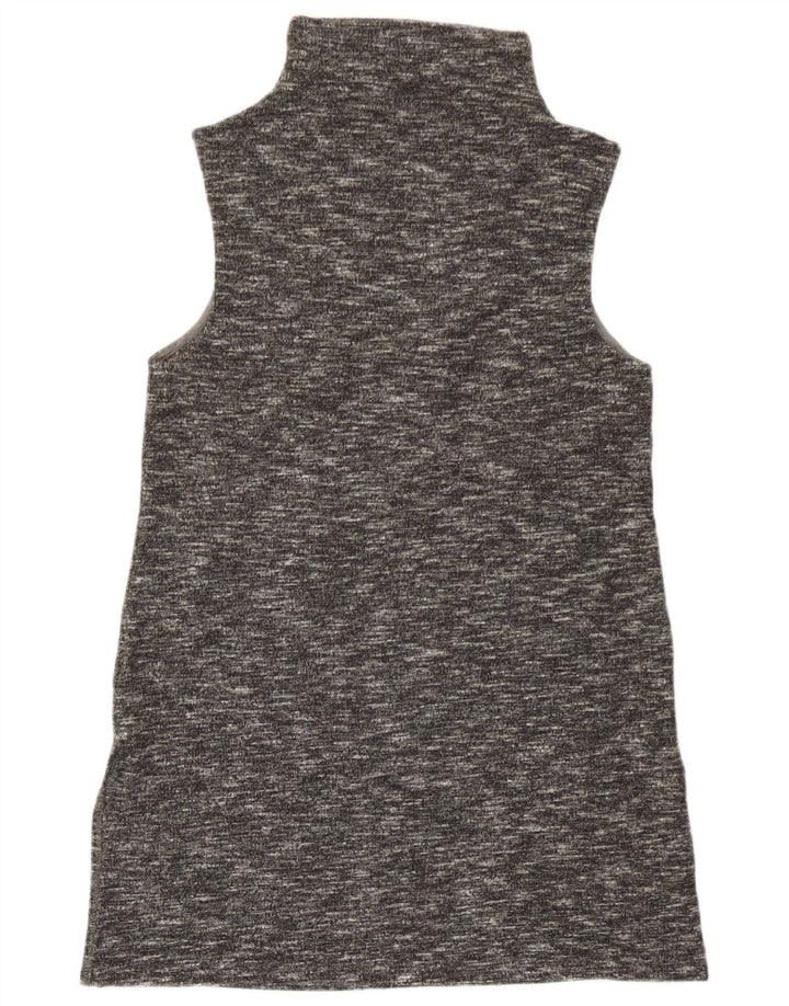 Benetton Robe droite sans manches pour femme UK 8 Petit Gris Moucheté