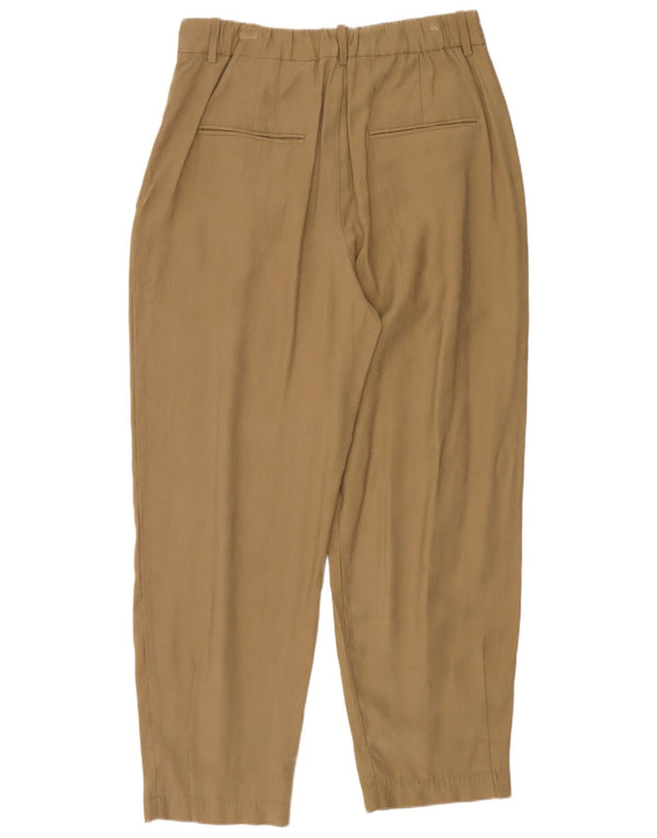 Zara Pantalon Chino Pegged Femme Moyen W28 L26 Kaki Viscose