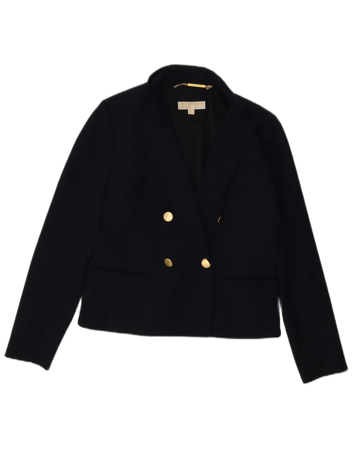 MICHAEL KORS Veste blazer double boutonnage pour femme US 8 Bleu marine moyen