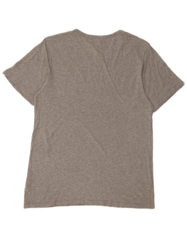 Quiksilver T-Shirt Regular Fit Graphique Homme Gris Moyen Coton