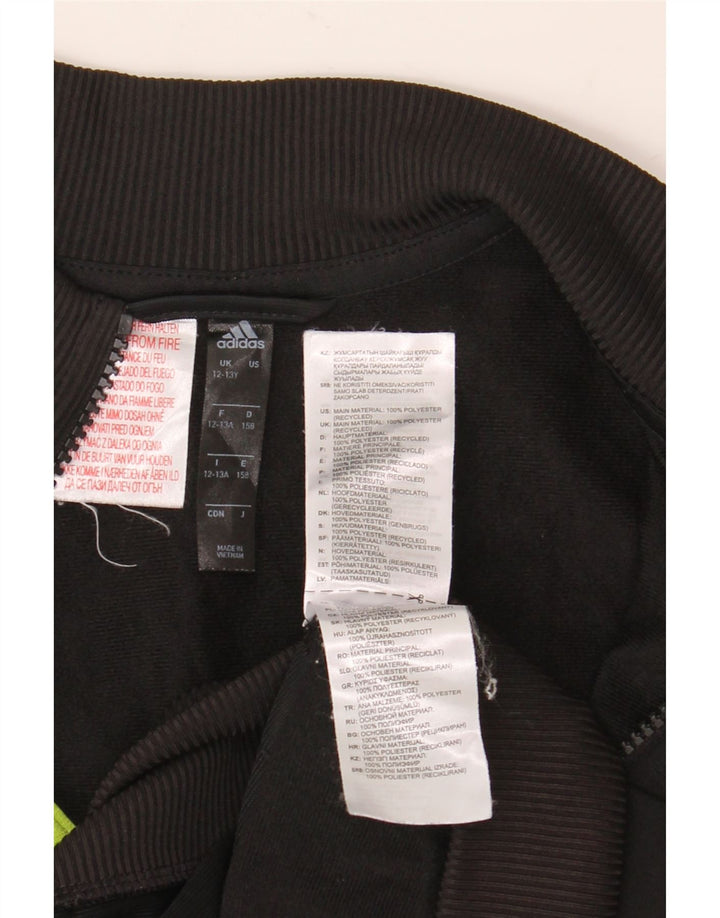 Adidas Veste de Survêtement Garçon 12-13 Ans Noir Colorblock Polyester