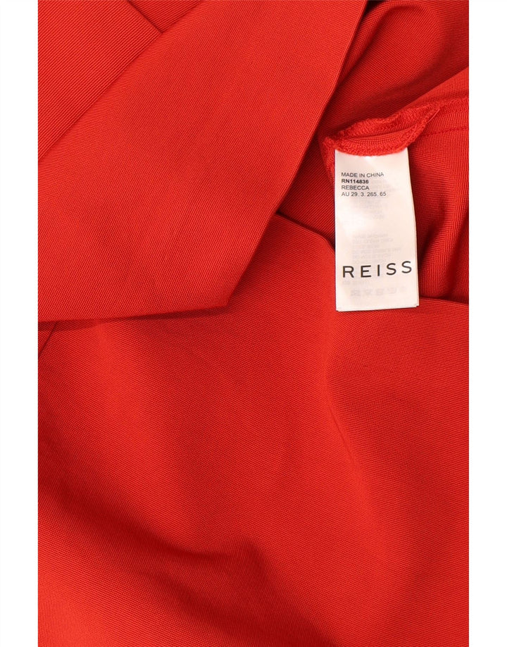 Reiss Robe fourreau pour femme UK 8 Petite Viscose Rouge