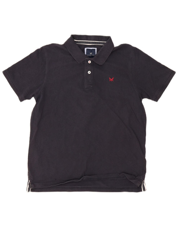 CREW CLOTHING Polo Homme XL Bleu Marine Coton