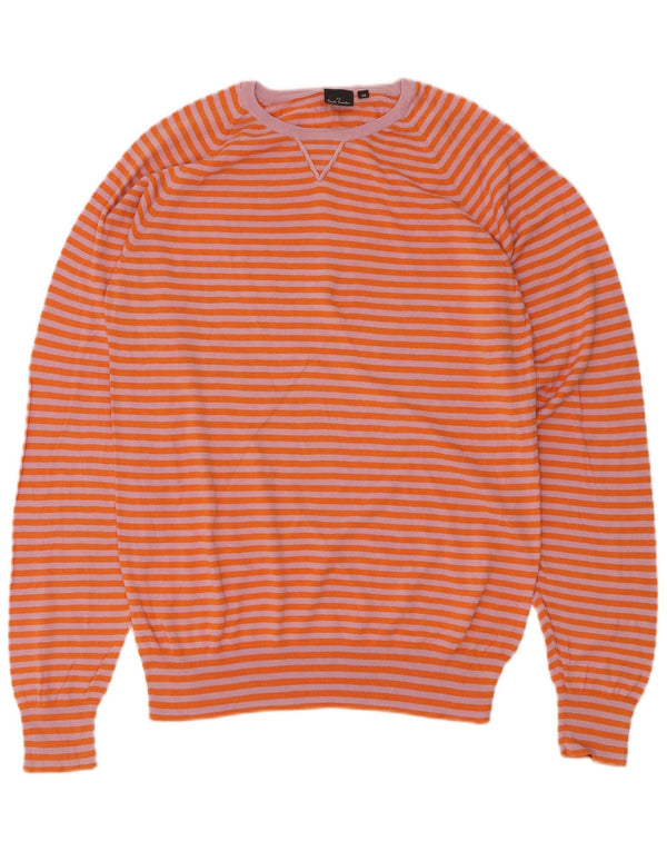 Paul Smith Pull col bateau pour femme UK 14 Rayé orange moyen