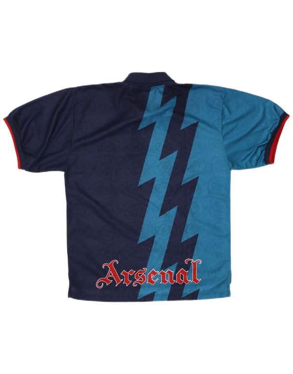 Nike Maillot Arsenal FC 1995-1996 Extérieur XL Bleu Colorblock Sports