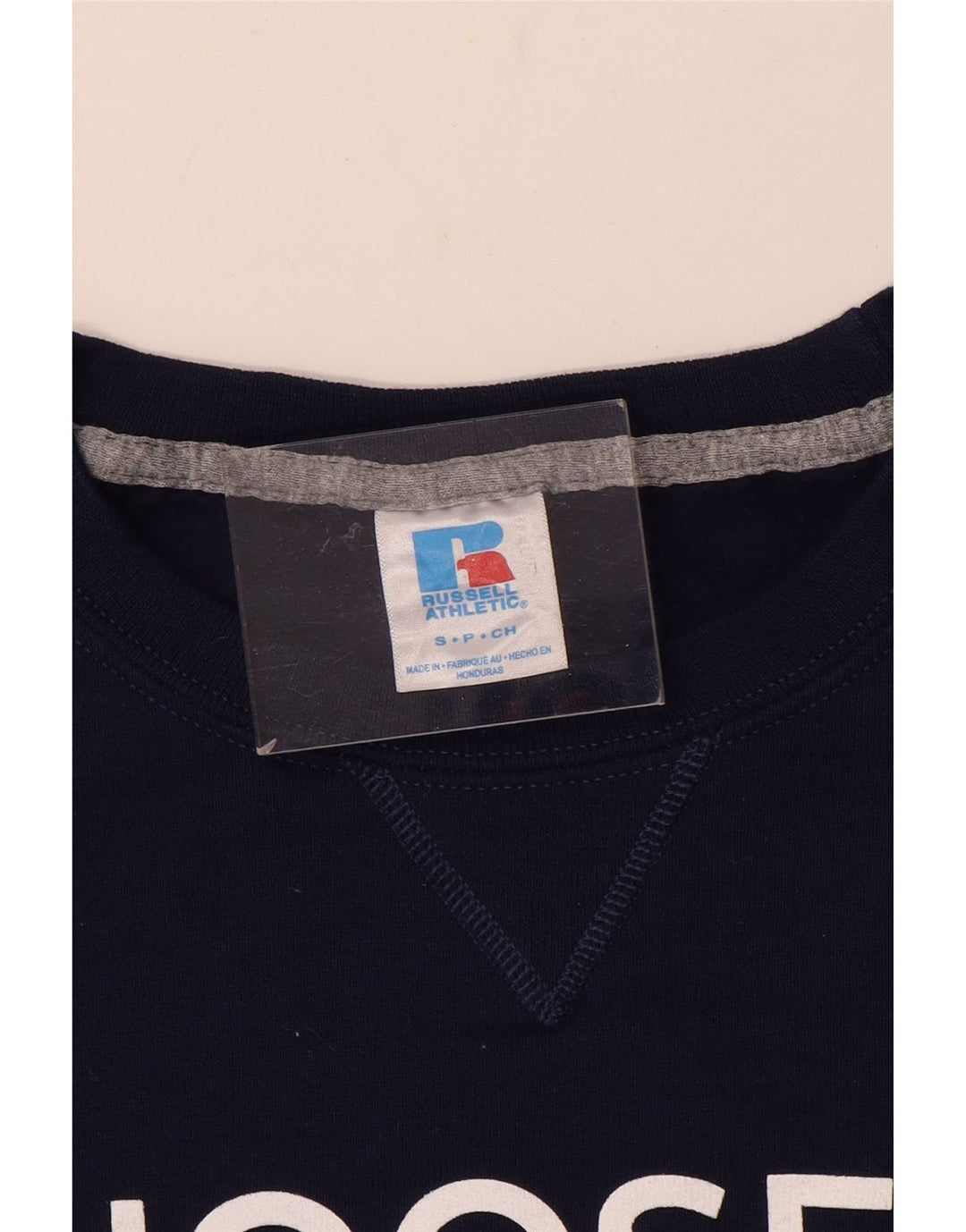 RUSSELL ATHLETIC Sweat-shirt graphique pour homme en coton bleu marine Taille S