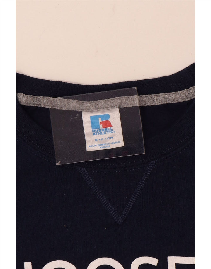 RUSSELL ATHLETIC Sweat-shirt graphique pour homme en coton bleu marine Taille S