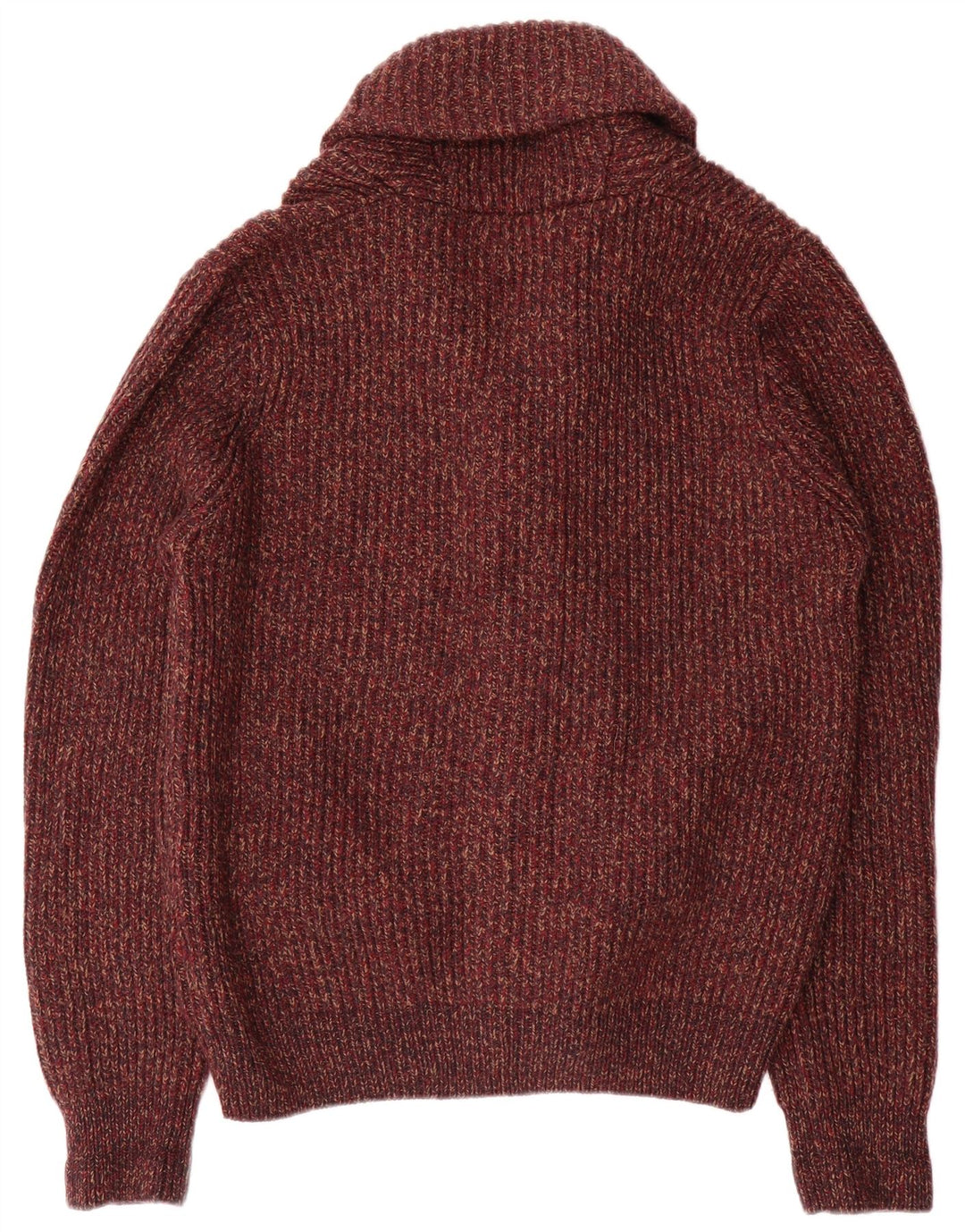 MARKS & SPENCER Pull Cardigan Homme Grand Acrylique Moucheté Bordeaux