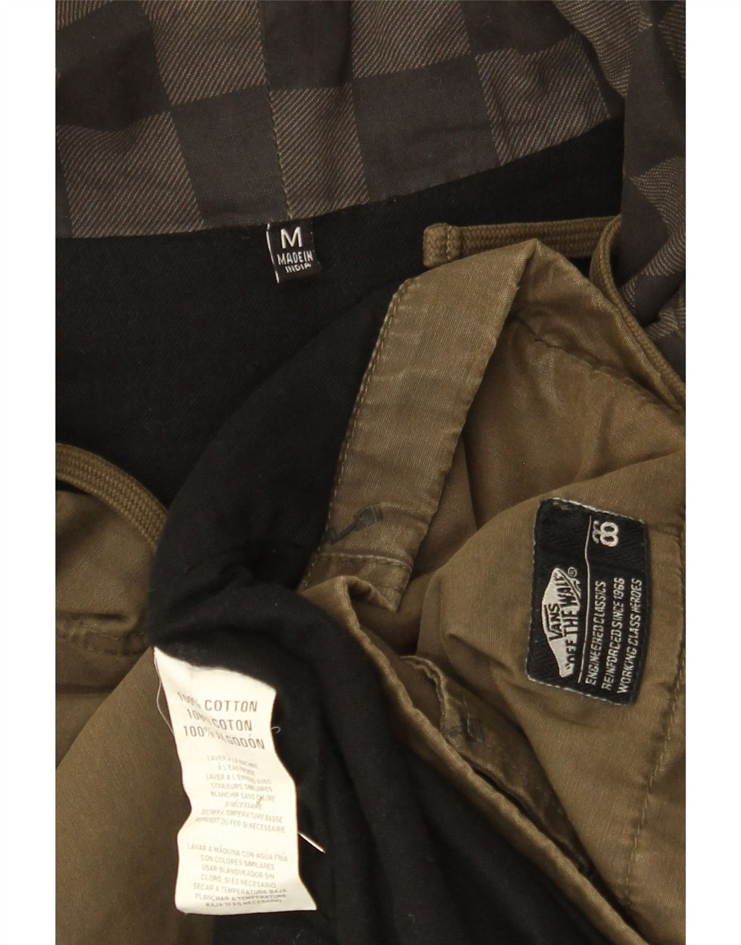 Vans Veste utilitaire à capuche pour homme UK 38 Kaki moyen géométrique