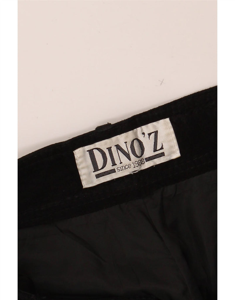 DINO' Z Womens Straight Suede Trousers W32 L38 Black Leather Vintage DINO' Z and Second-Hand DINO' Z from Messina Hembry 