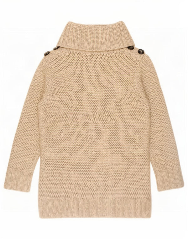 M&Co Pull surdimensionné à col roulé pour femme UK 10 Petit Acrylique Beige