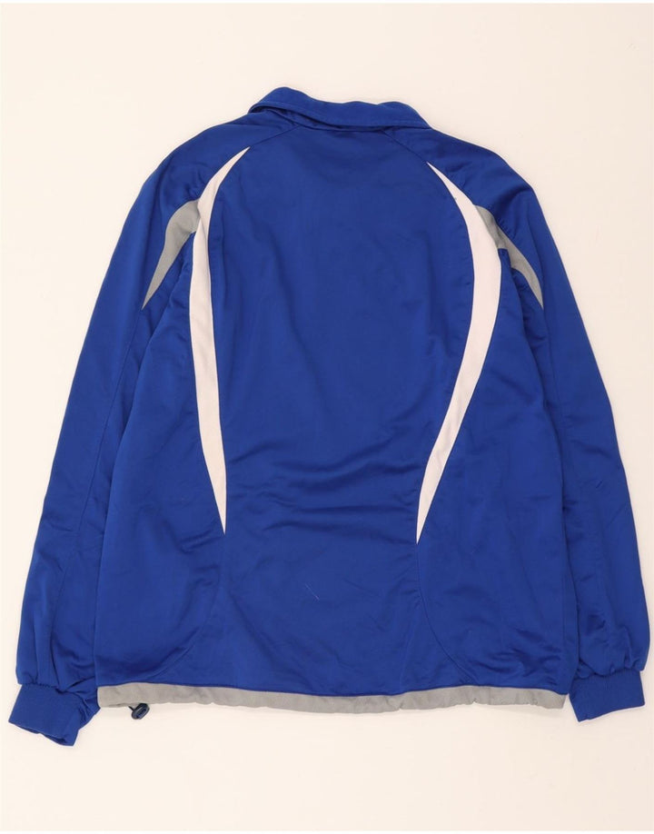 MACRON Mens Pullover Tracksuit Top Jacket Large Blue Colourblock Polyester Vintage Macron and Second-Hand Macron from Messina Hembry 