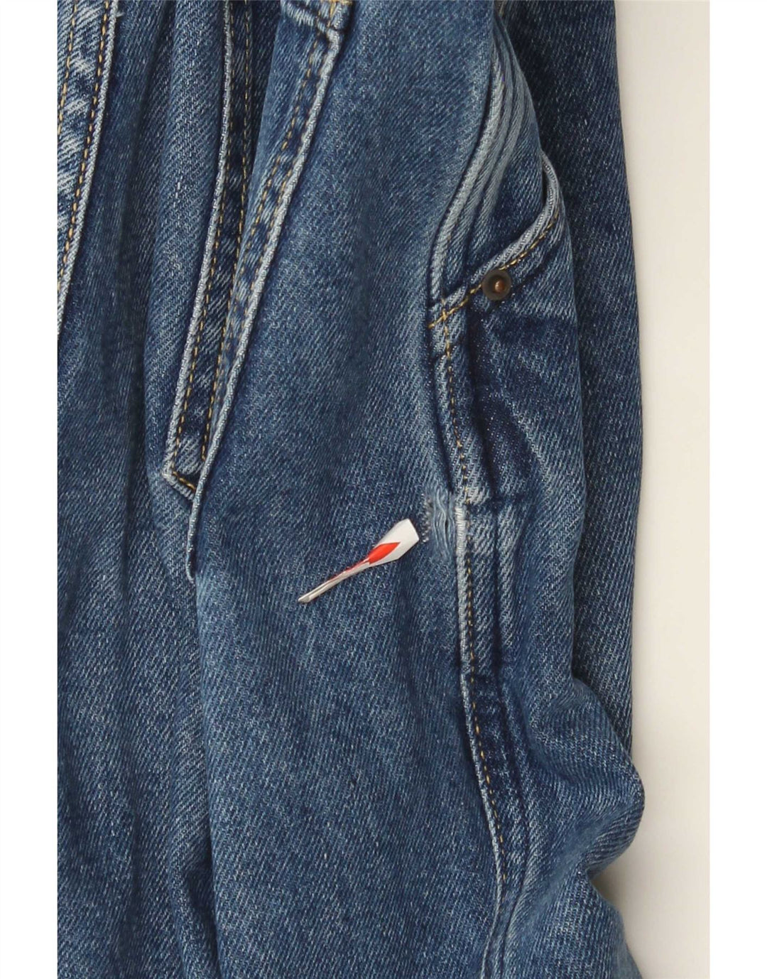 Massimo Dutti Jean large pour femme EU 40 Medium W30 L30 Bleu Coton