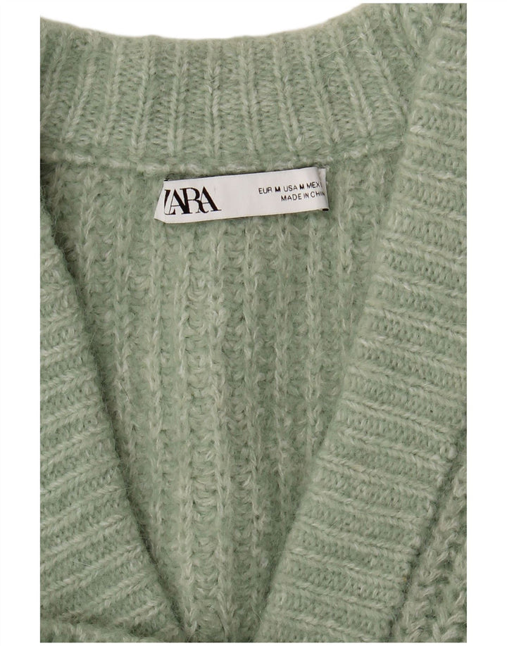 Zara Cardigan surdimensionné pour femme UK 14 Vert moyen