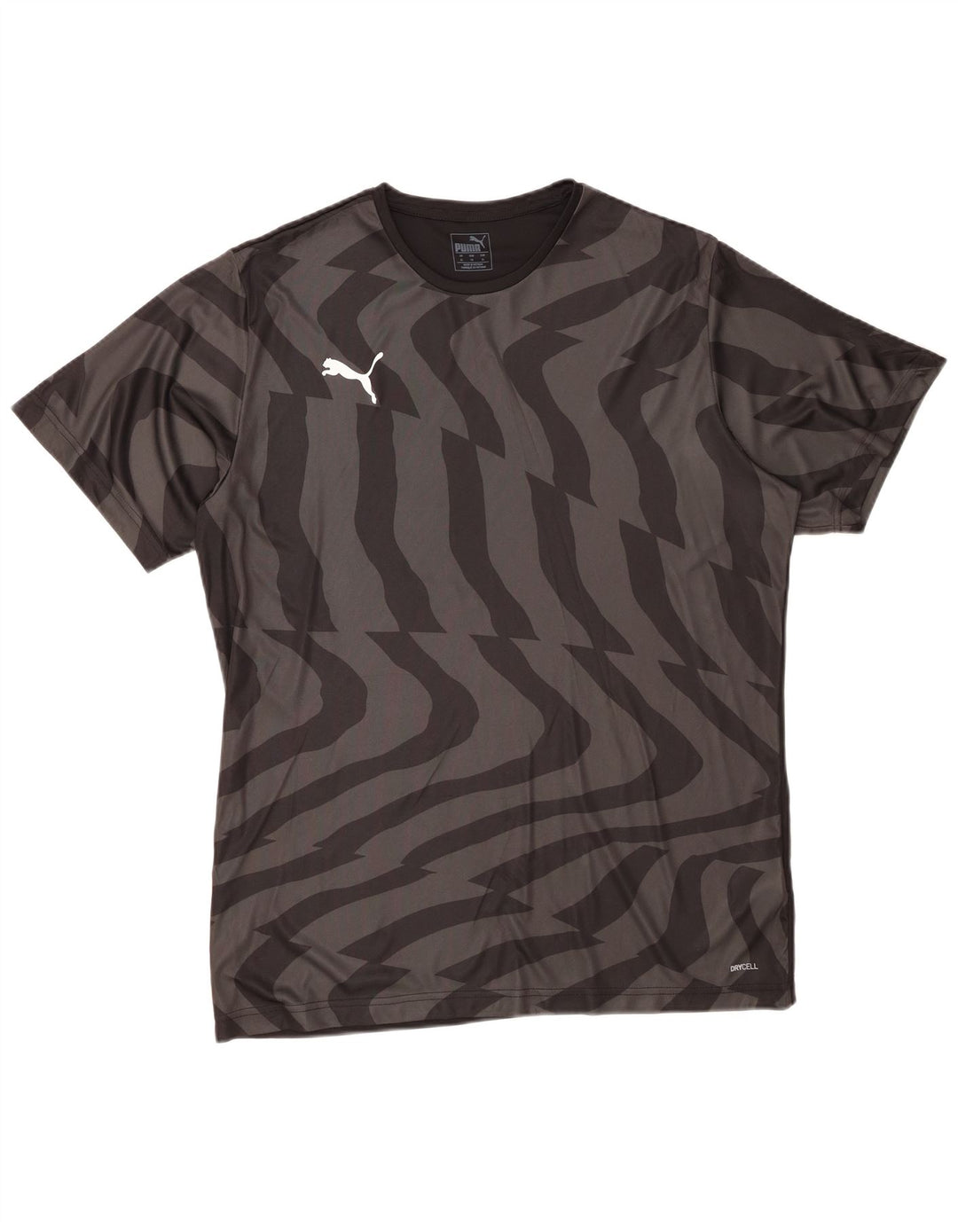 PUMA T-Shirt Homme Top XL Noir Rayé Polyester