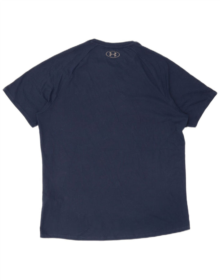 UNDER ARMOUR T-Shirt Homme Bleu Marine Moyen Polyester