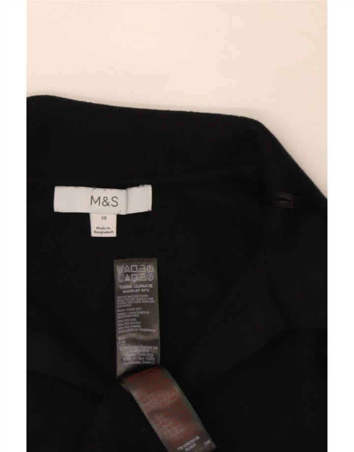 Marks & Spencer Robe pull pour femme UK 10 Petite viscose noire