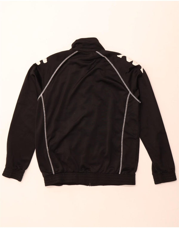 Kappa Veste de Survêtement Graphique Homme Noir Moyen Polyester