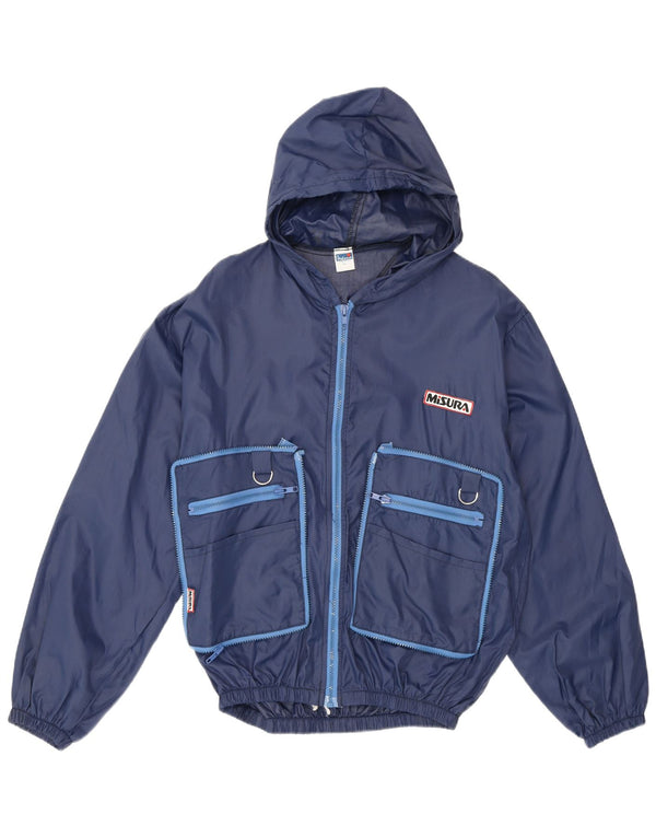 Misura Veste de pluie à capuche pour homme UK 38 Bleu marine moyen Polyamide
