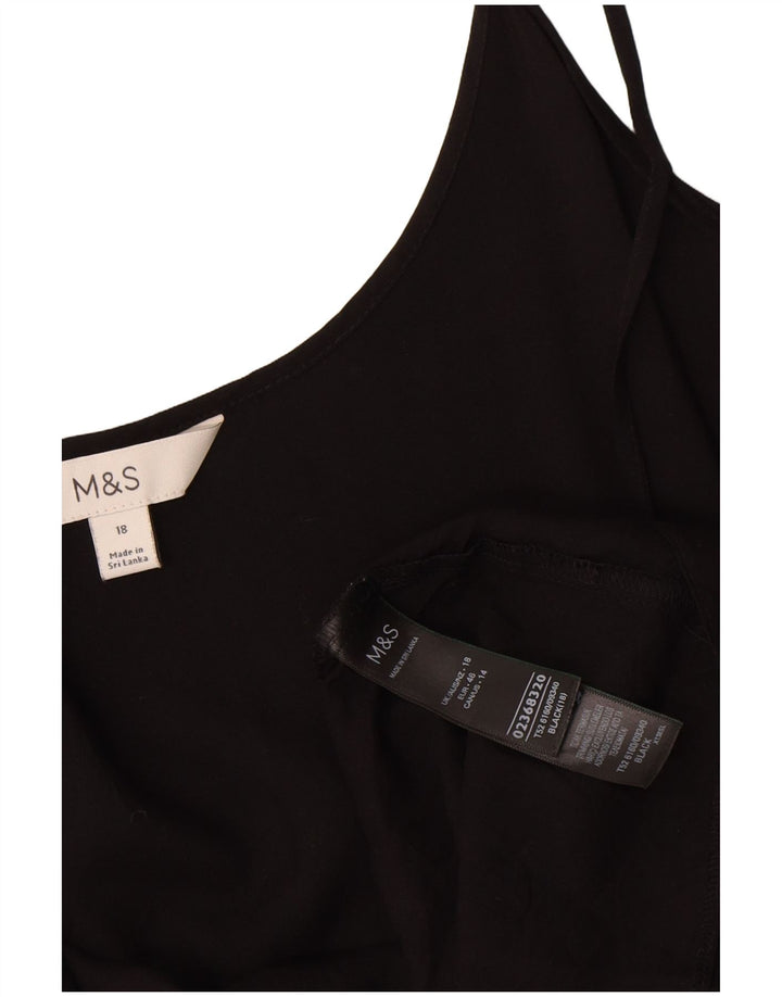 Marks & Spencer Robe d'été pour femme UK 18 XL Viscose noire
