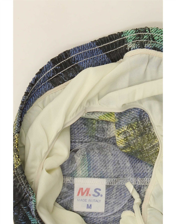 Short de bain graphique à motif abstrait vintage pour homme, moyen multicolore