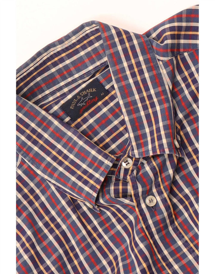 Paul & Shark Chemise Homme Taille 42 Grand Carreau Multicolore