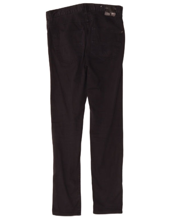 Zara Pantalon décontracté skinny pour homme EU 38 Small W30 L30 Bleu marine Coton