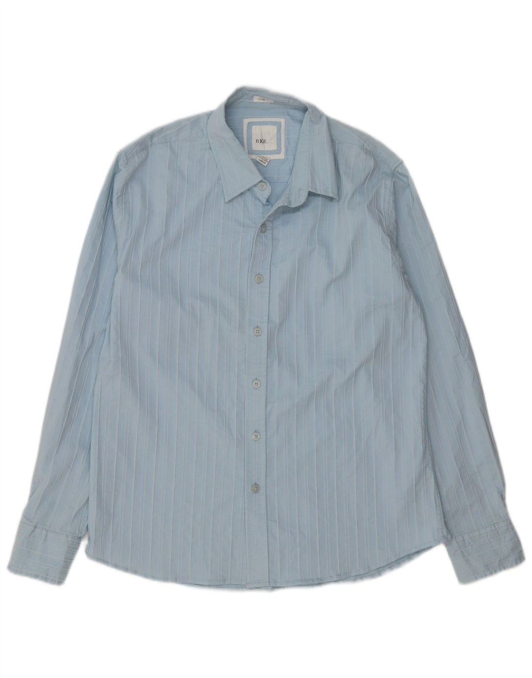 BKE Chemise cintrée pour homme en coton à rayures bleues