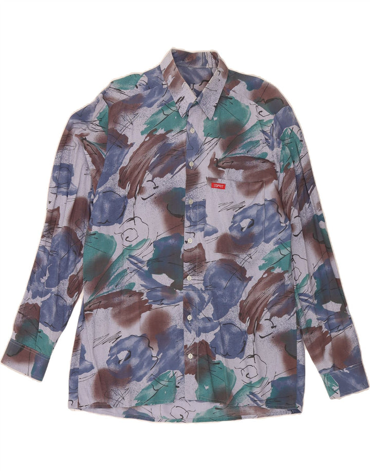 ESPRIT Mens Abstract Pattern Shirt Large Multicoloured Vintage Esprit and Second-Hand Esprit from Messina Hembry 