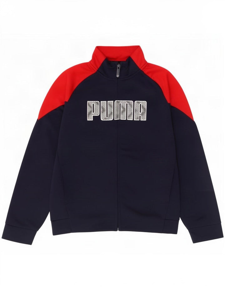 Puma Veste de Survêtement Graphique Garçon 9-10 Ans Bleu Marine Colorblock