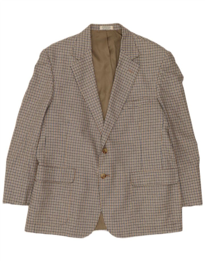 Orvis Veste Blazer 2 Boutons Homme UK 44 2XL Beige Pied-de-Poule