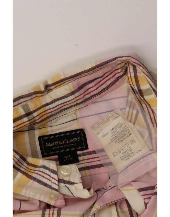 Marlboro Classics Chemise Homme Grand Coton à Carreaux Multicolore